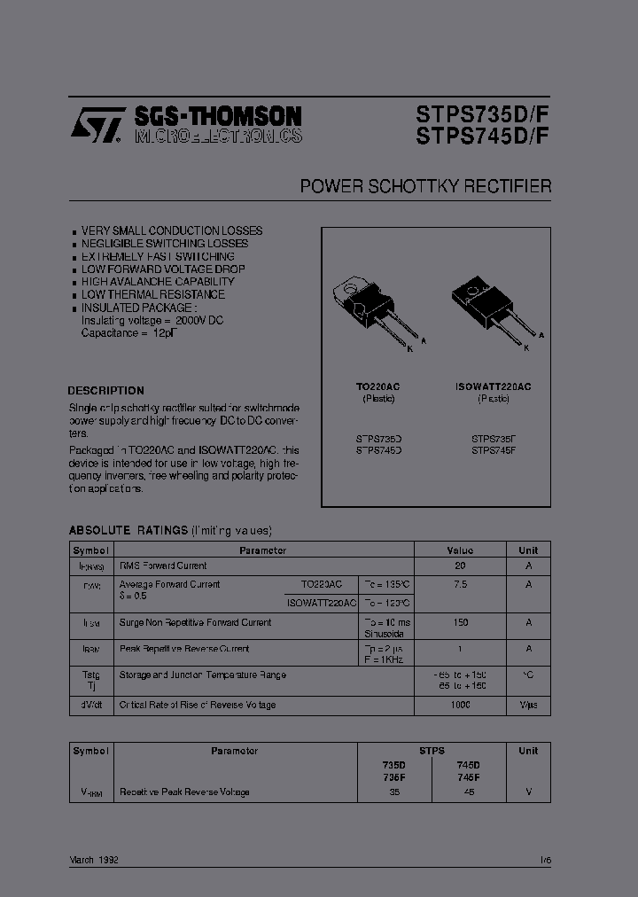 STPS735D_7014391.PDF Datasheet