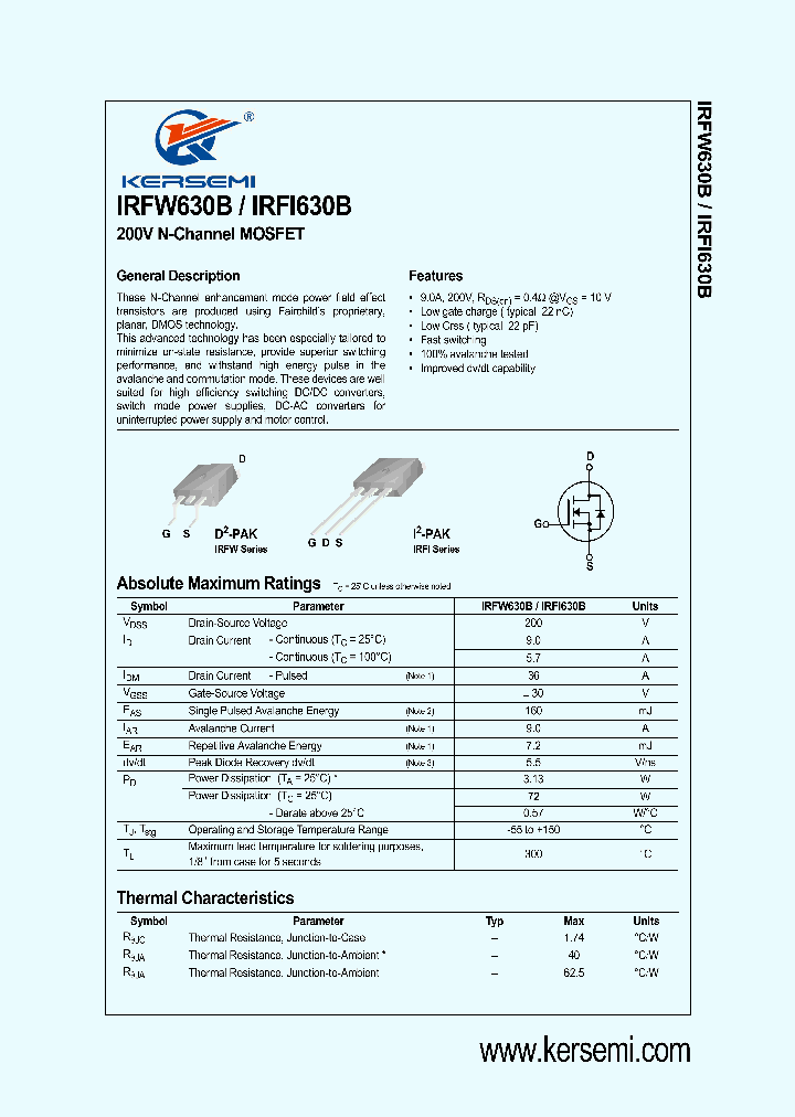 IRFW630B_7393596.PDF Datasheet