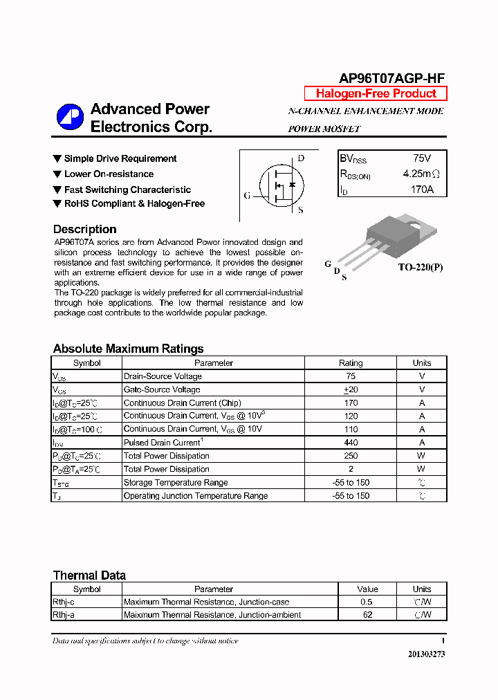 AP96T07AGP-HF_7510179.PDF Datasheet