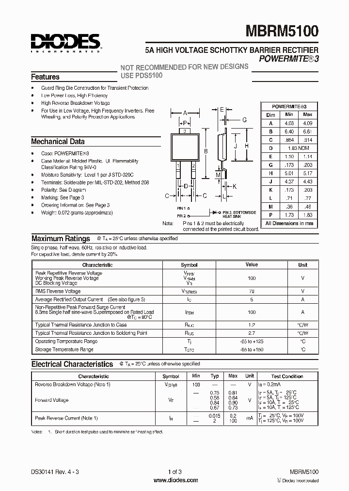 MBRM5100-13-F_7603706.PDF Datasheet
