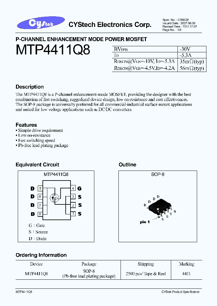 MTP4411Q8_7604693.PDF Datasheet