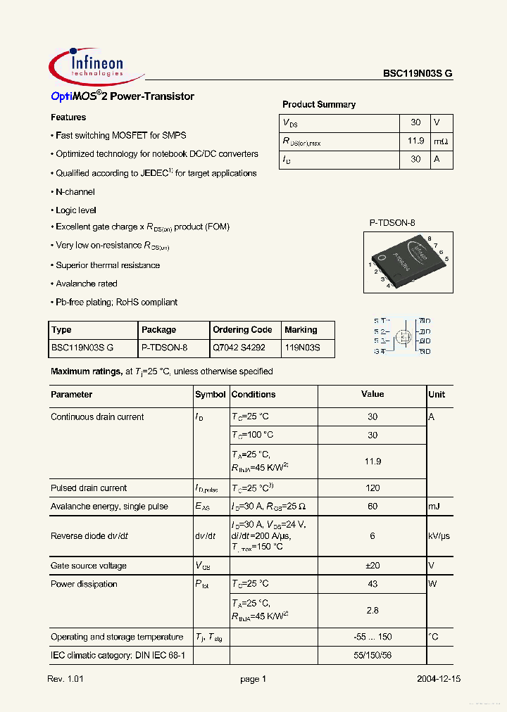 119N03SG_7669283.PDF Datasheet