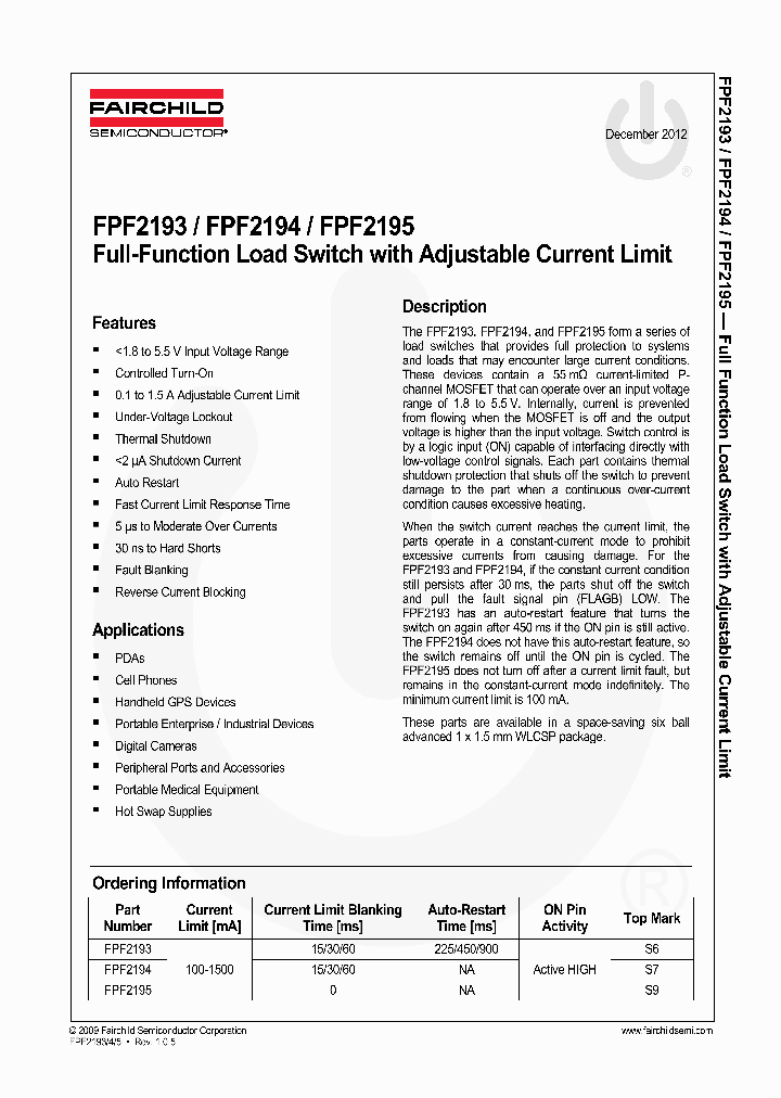 FPF2193_7700931.PDF Datasheet