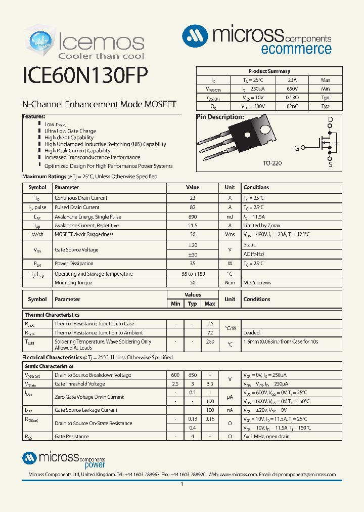 ICE60N130FP_7703747.PDF Datasheet
