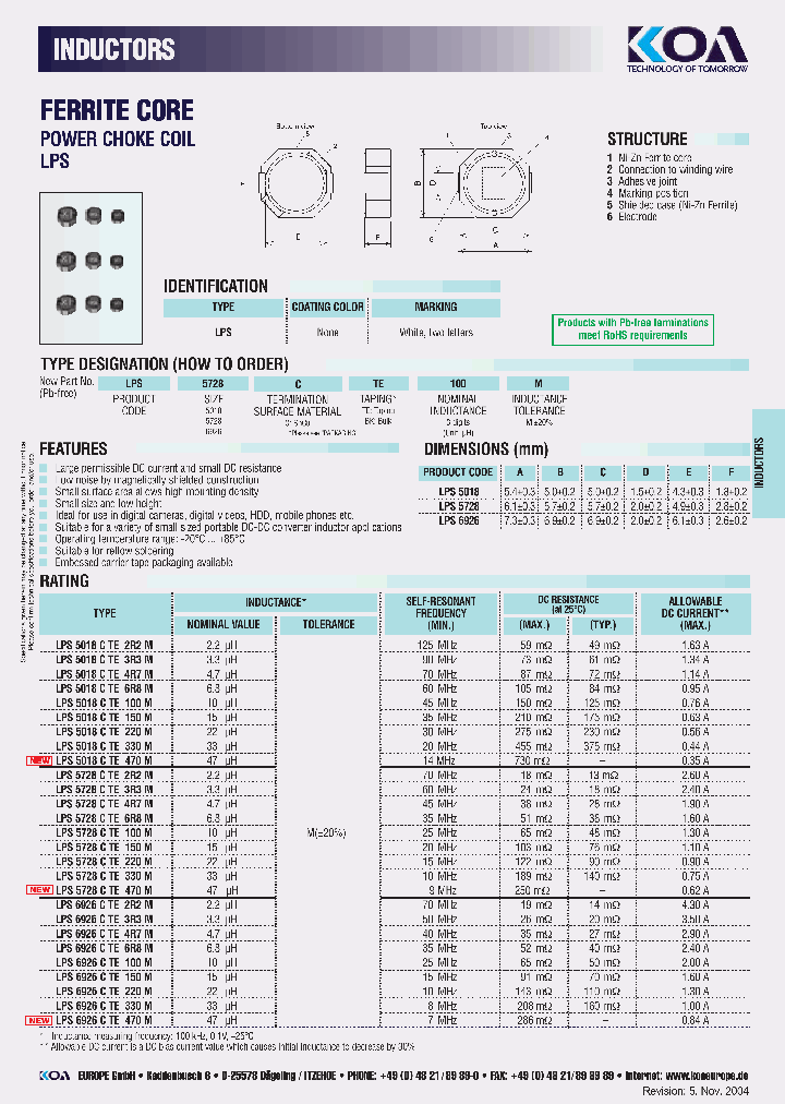 LPS6926CBK3R3M_7753537.PDF Datasheet