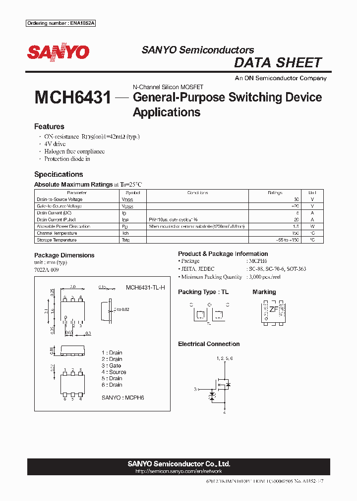 MCH6431_7855145.PDF Datasheet