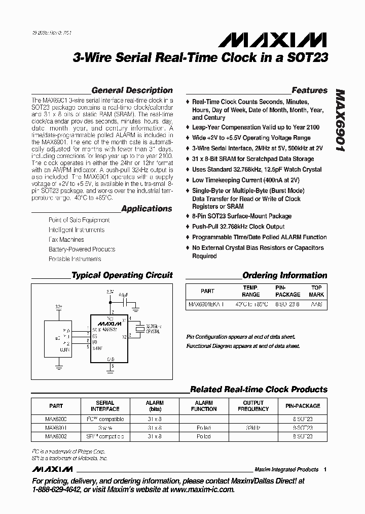 MAX6901EKAT_7837664.PDF Datasheet