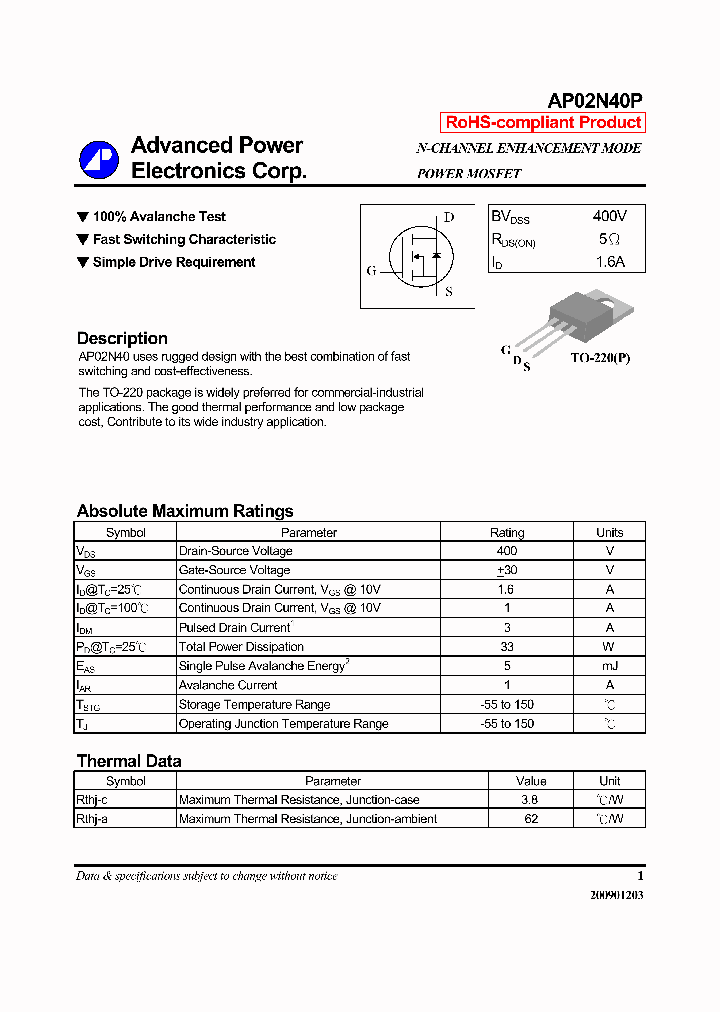 AP02N40P_7910985.PDF Datasheet