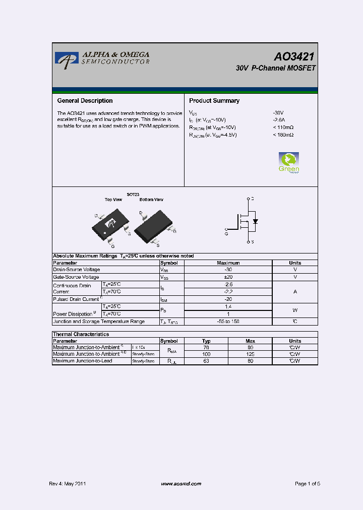 AO3421_7915012.PDF Datasheet