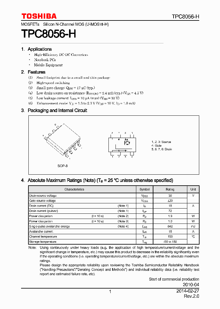 TPC8056-H_7928819.PDF Datasheet