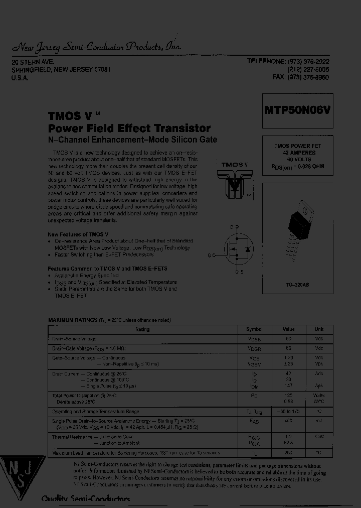 MTP50N06V_8064799.PDF Datasheet