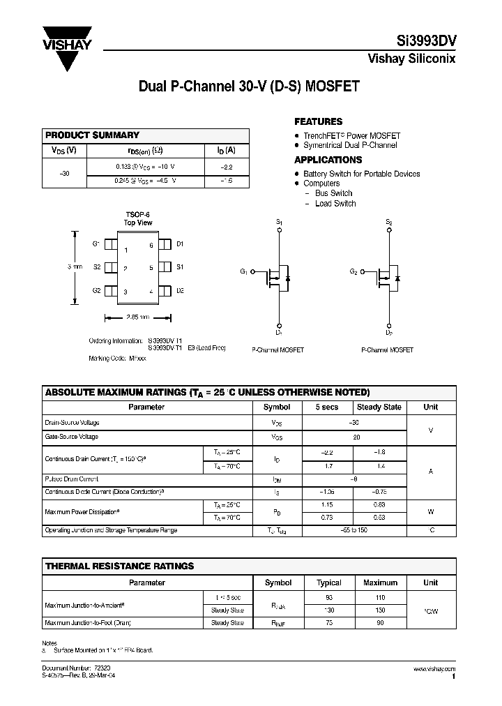 SI3993DV_8091422.PDF Datasheet