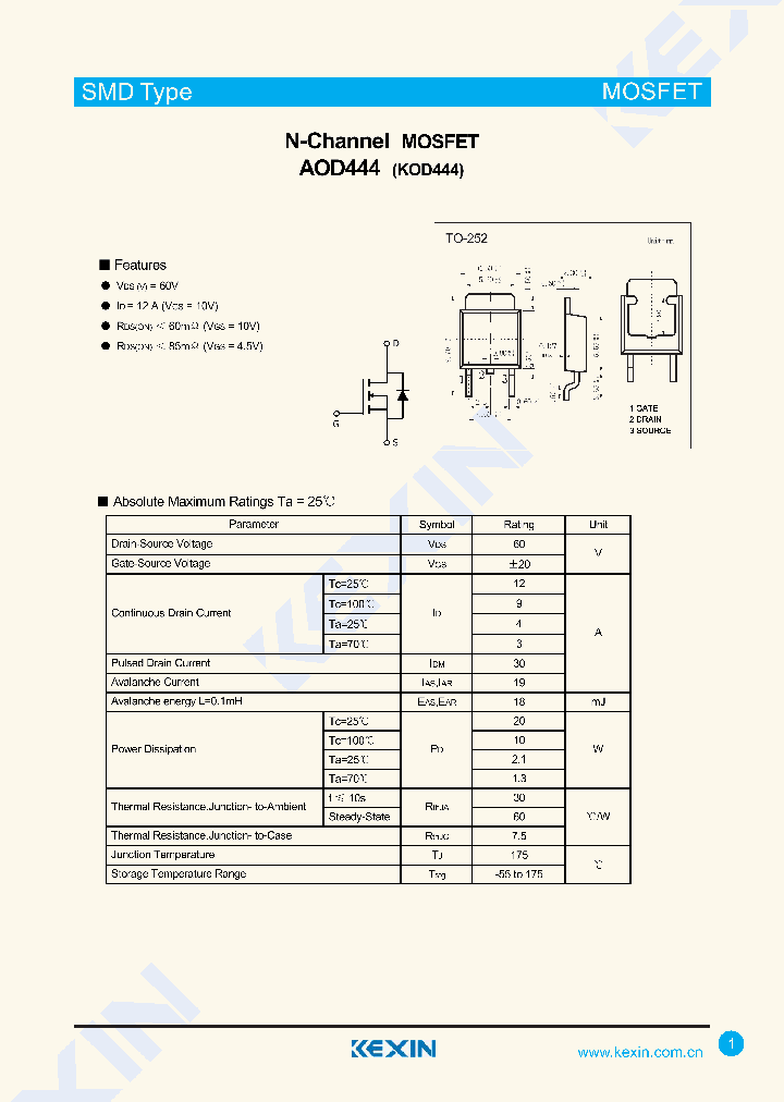 AOD444_8194806.PDF Datasheet