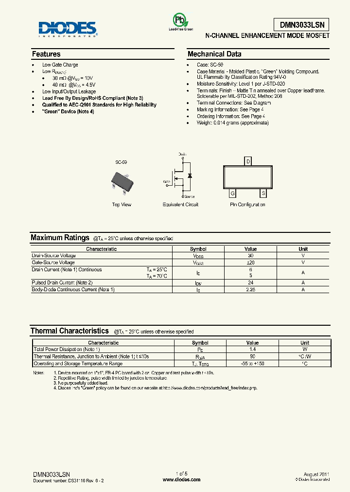 DMN3033LSN-15_8211878.PDF Datasheet