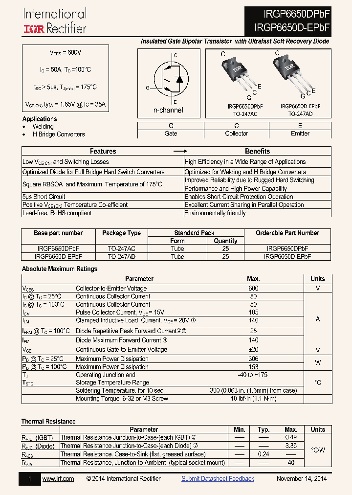 IRGP6650DPBF-15_8224096.PDF Datasheet