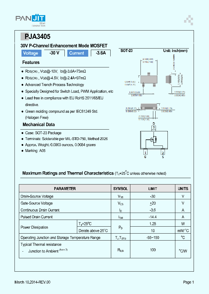 PJA3405_8243733.PDF Datasheet