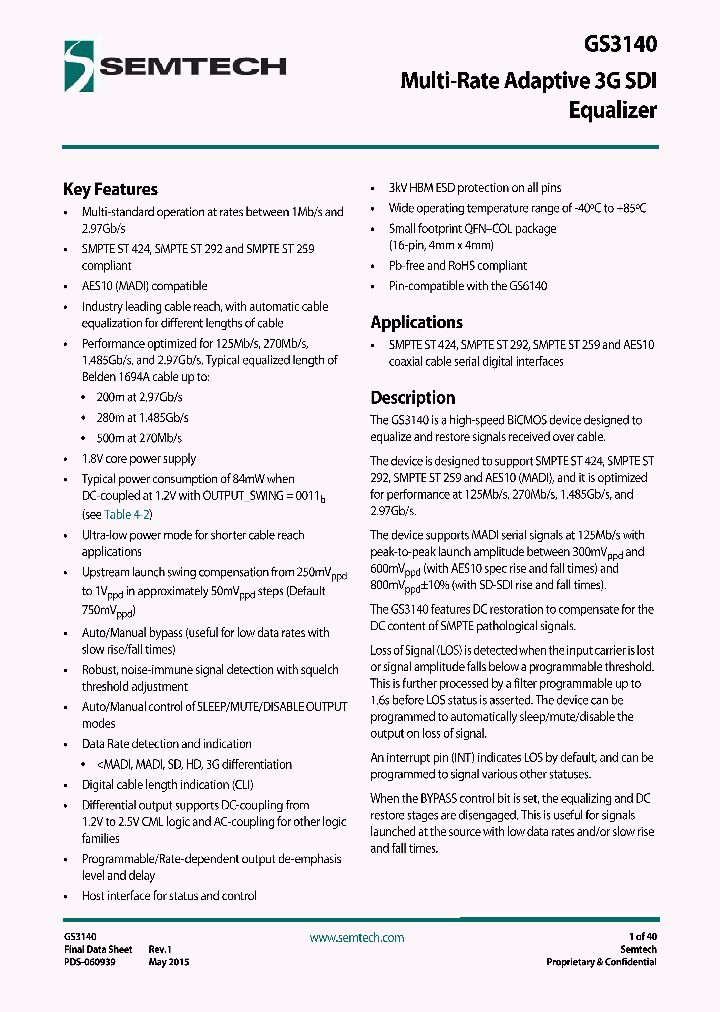 GS3140_8249110.PDF Datasheet