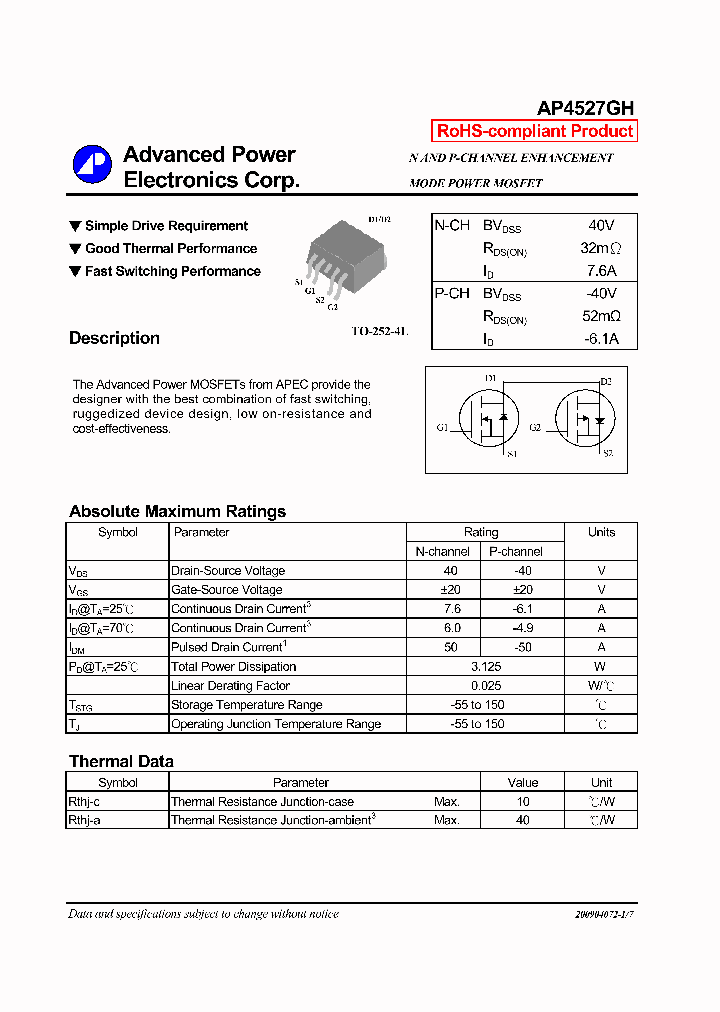 AP4527GH_8250934.PDF Datasheet