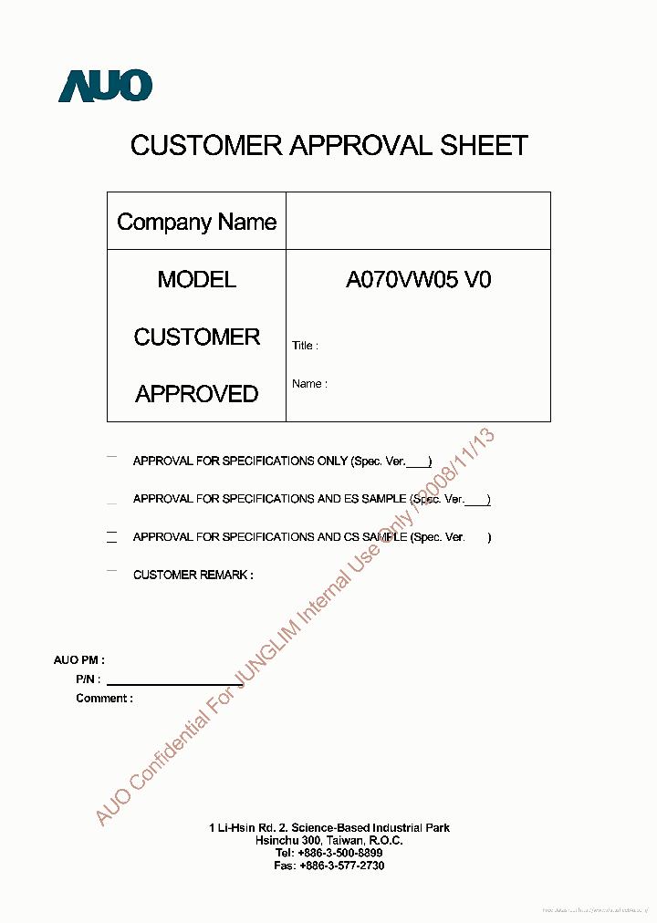 A070VW05-V0_7870456.PDF Datasheet