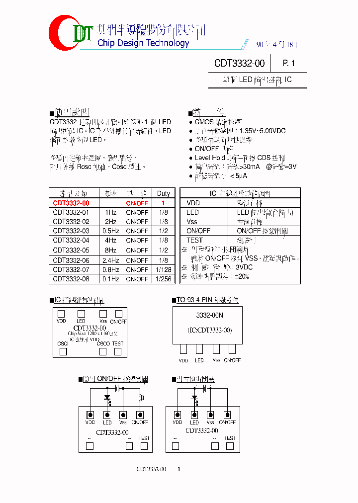 CDT3332-00_8327805.PDF Datasheet