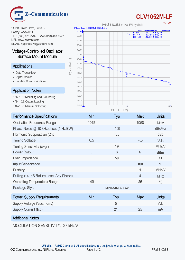 CLV1052M-LF-14_8529307.PDF Datasheet