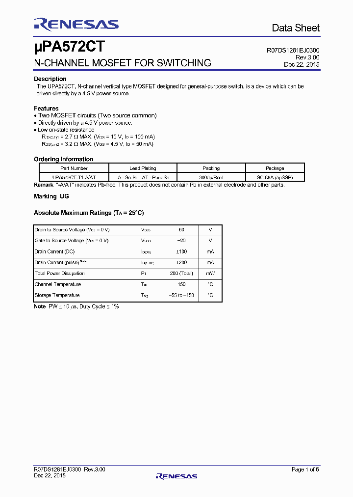 UPA572CT-T1-A_8592284.PDF Datasheet