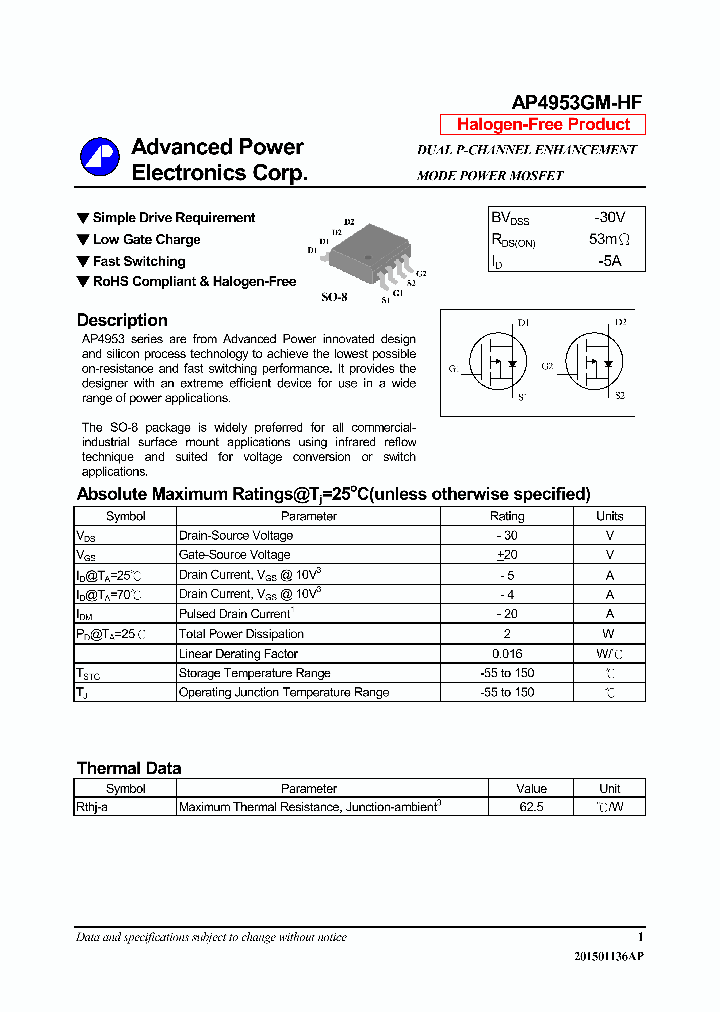 AP4953GM-HF-16_8673744.PDF Datasheet