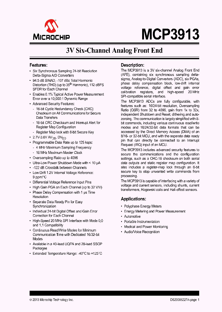 MCP3913A1T-EMV_8785636.PDF Datasheet