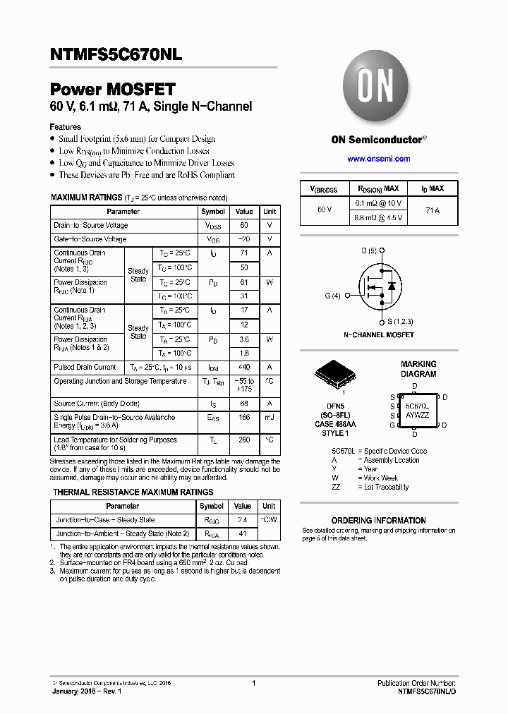 NTMFS5C670NLT3G_8809607.PDF Datasheet