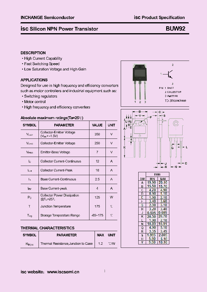 BUW92_8837514.PDF Datasheet