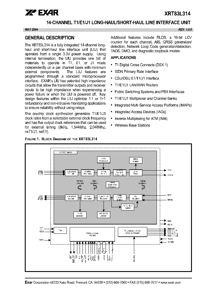 XRT83L314_8846283.PDF Datasheet