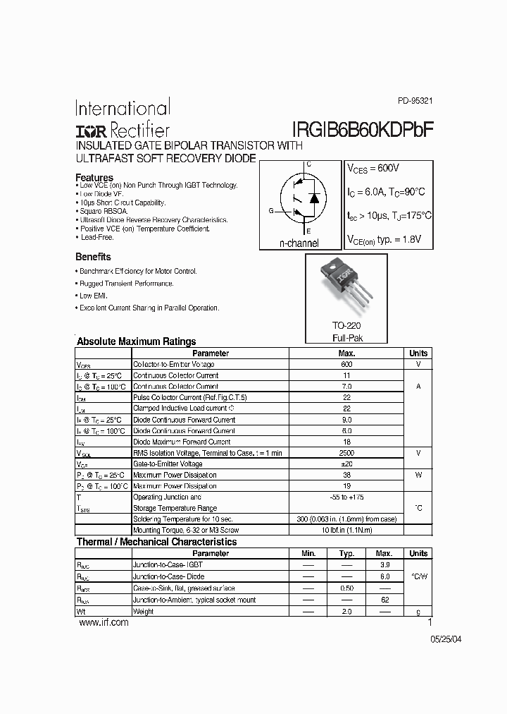 IRGIB6B60KDPBF_8854494.PDF Datasheet