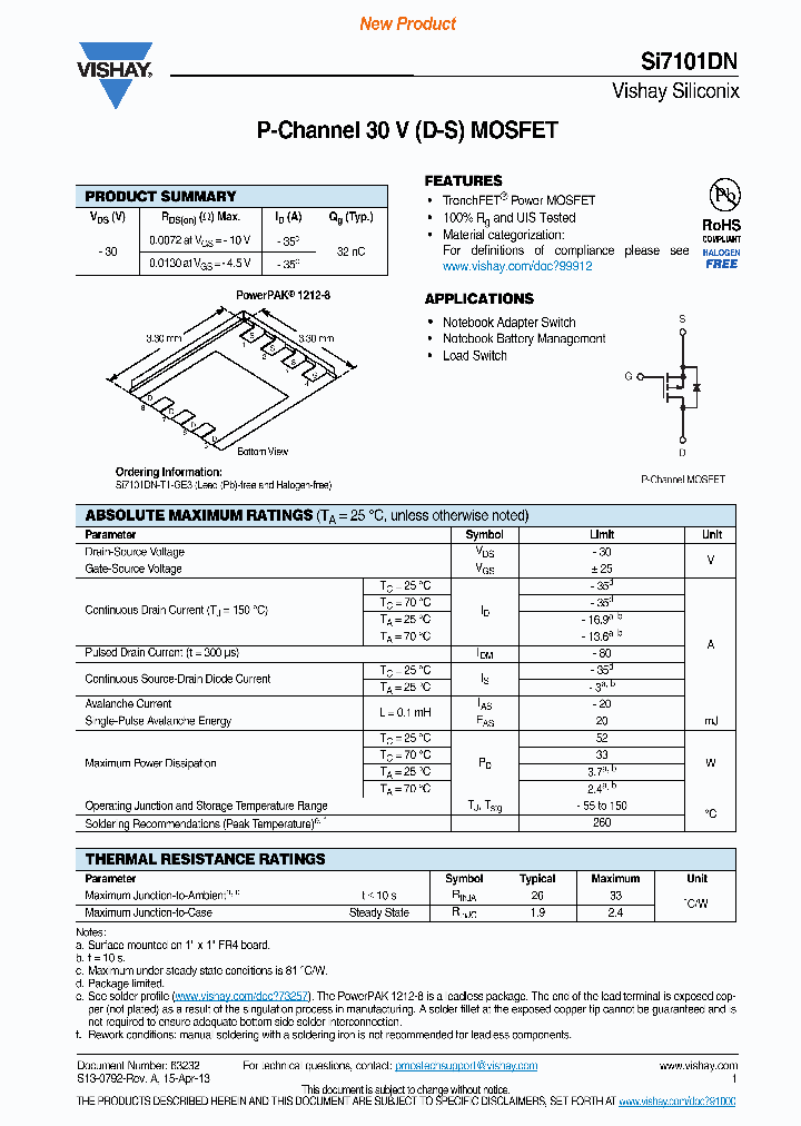 SI7101DN_8867642.PDF Datasheet