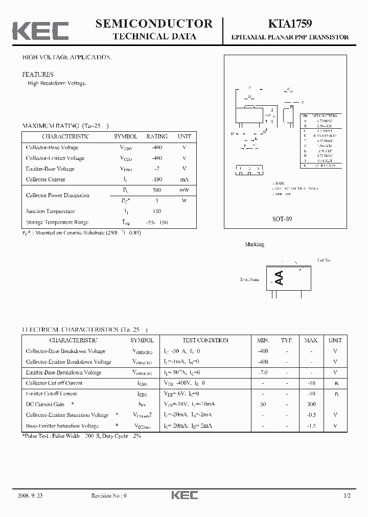 KTA1759_8874446.PDF Datasheet