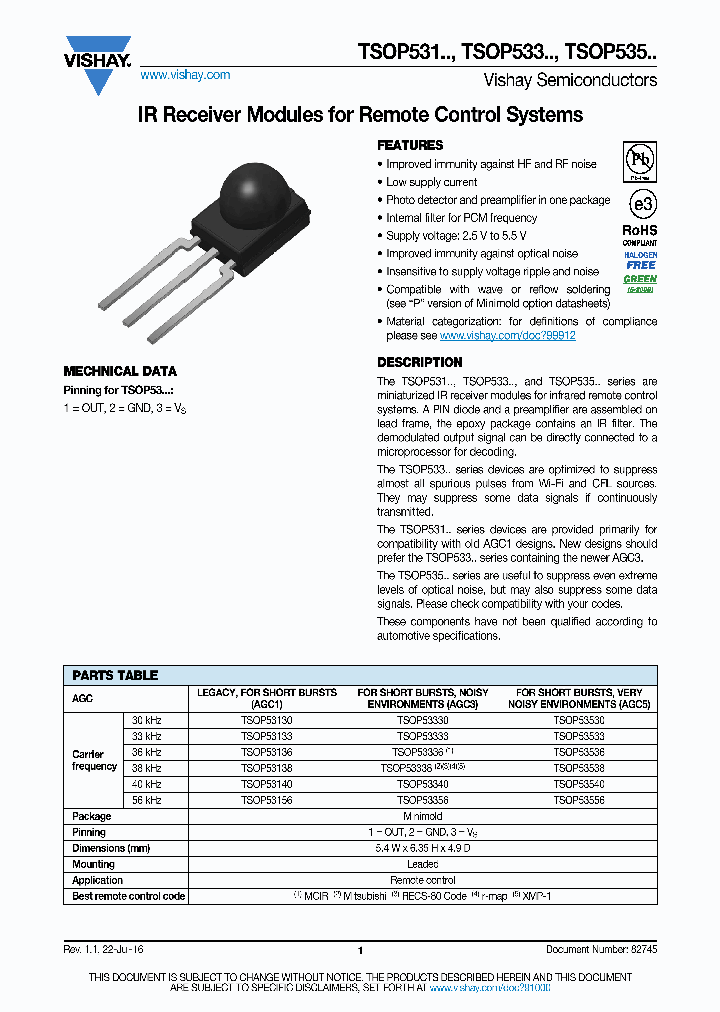 TSOP531_8910555.PDF Datasheet