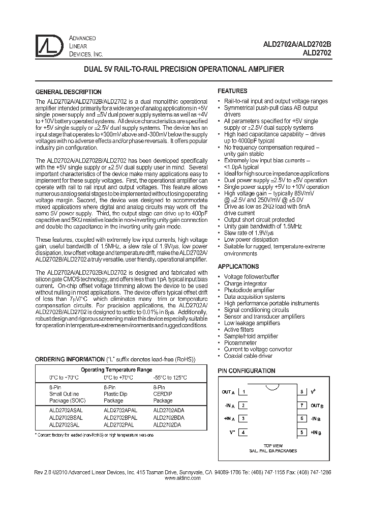 ALD2702A_8919937.PDF Datasheet