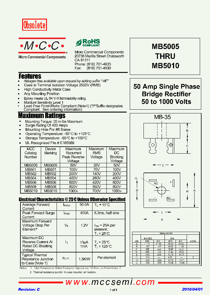 MB501_8927551.PDF Datasheet