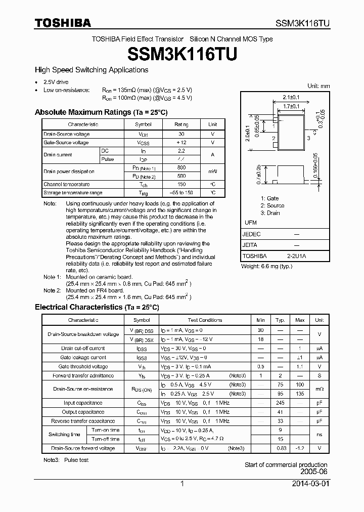 SSM3K116TU-14_8934841.PDF Datasheet