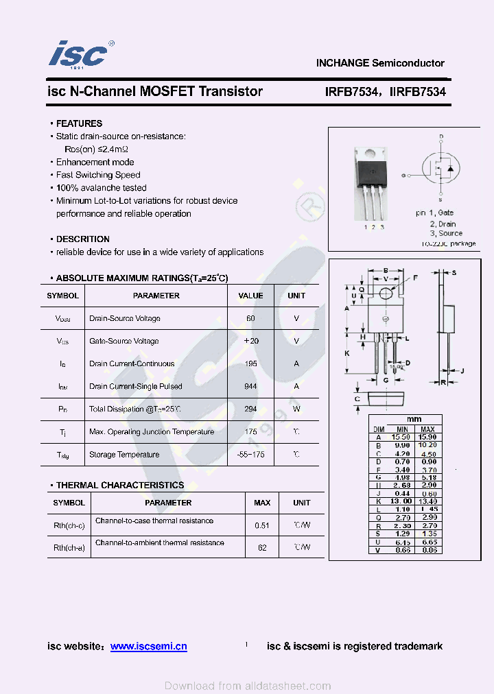 IRFB7534_8941210.PDF Datasheet