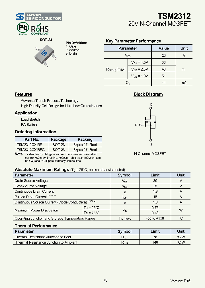 TSM2312CXRFG_8948223.PDF Datasheet