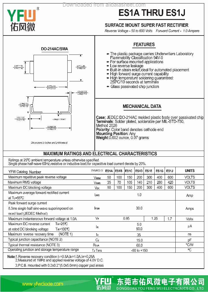 ES1D-SMA_8999443.PDF Datasheet