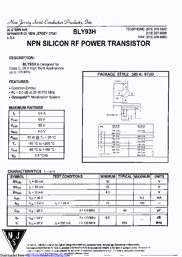 BLY93H_9010744.PDF Datasheet