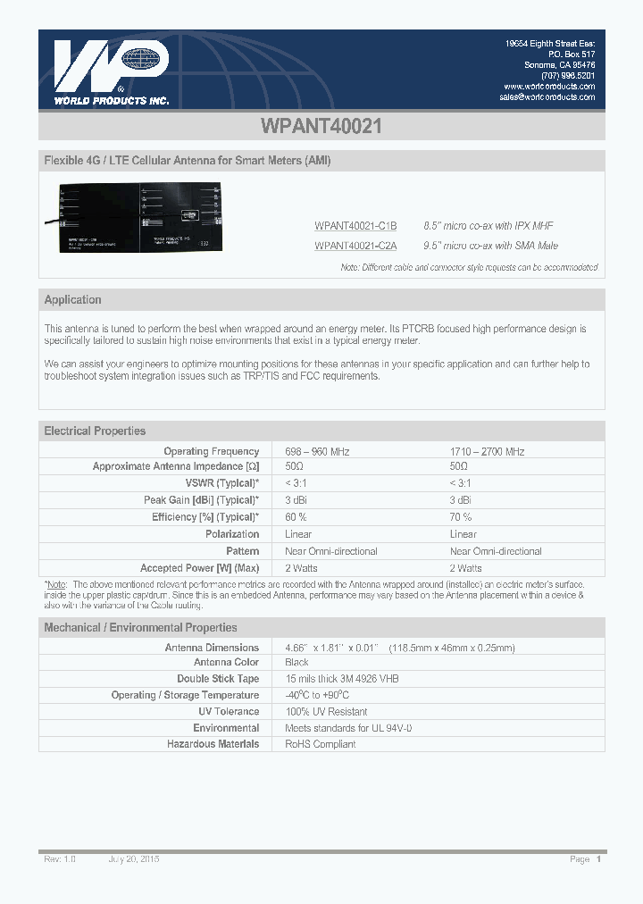 WPANT40021_9018967.PDF Datasheet