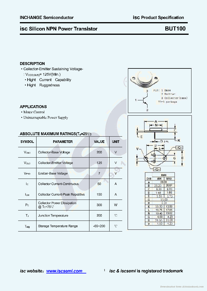 BUT100_9025919.PDF Datasheet