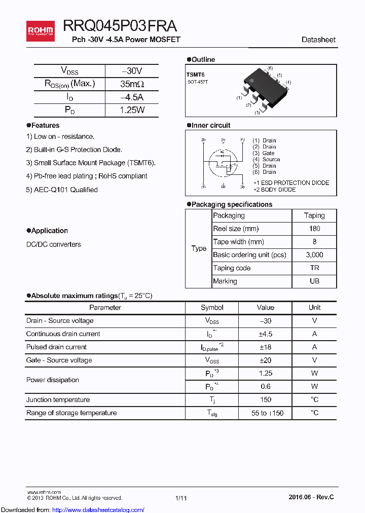 RRQ045P03FRA_9091026.PDF Datasheet